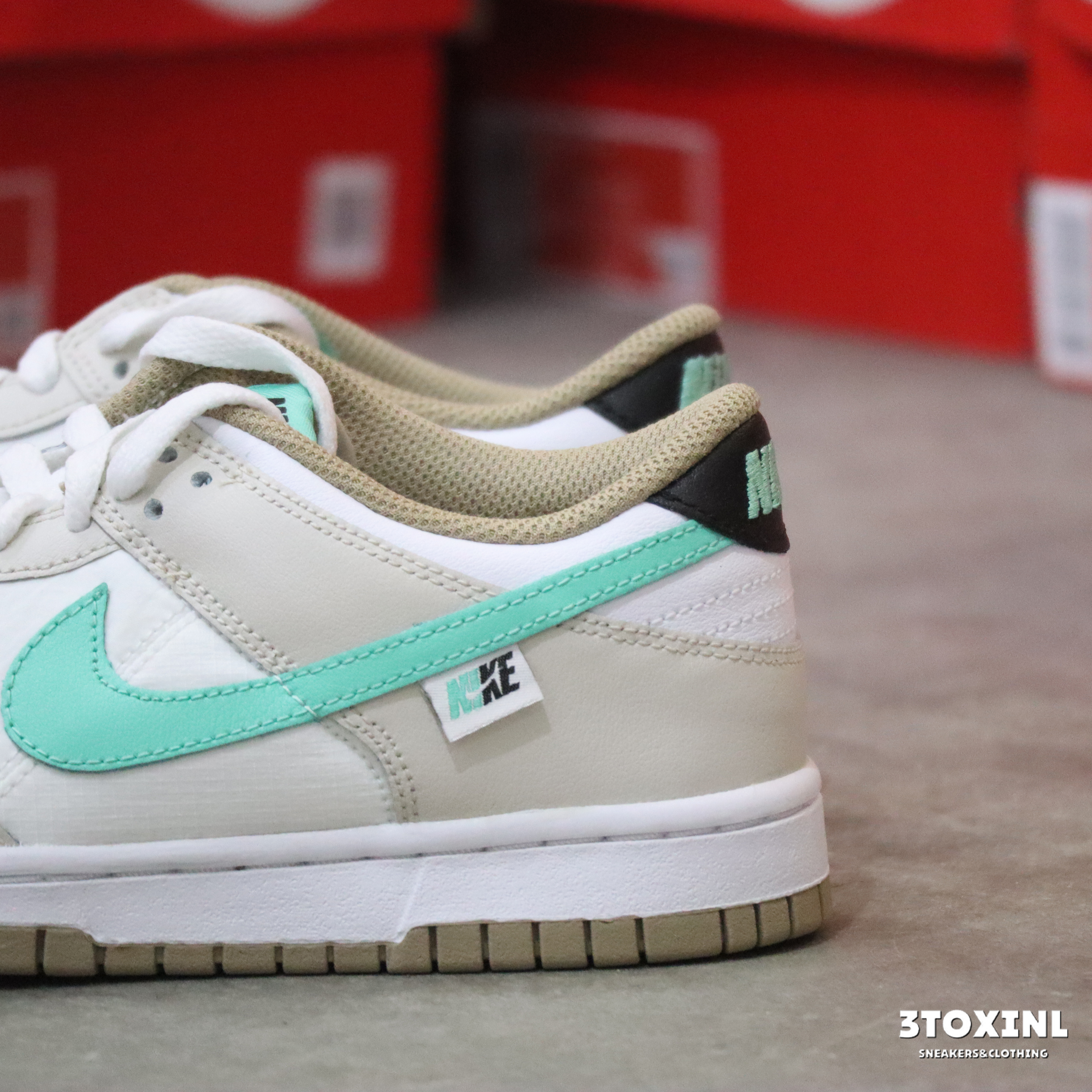 (現貨) Nike Dunk Low - Split Seam White Tan Mint (GS)