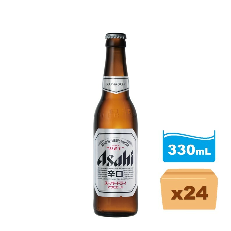 朝日Asahi啤酒 (細樽裝) 330ml x24樽