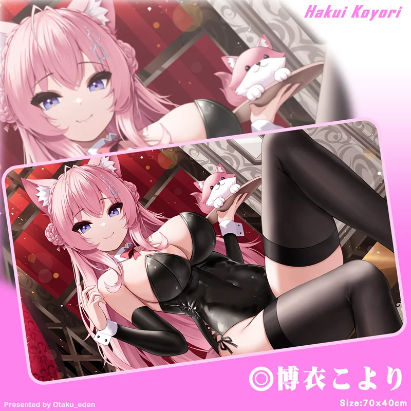 「同人代購」FF40 博衣こより Hakui Koyori (Bunny) 滑鼠.桌遊兩用墊 70x40cm-附:動態桌布