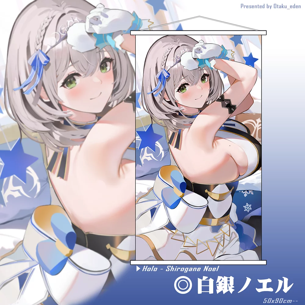 「同人代購」FF40 白銀ノエル Shirogane Noel <iDOL> 掛軸 50x90cm