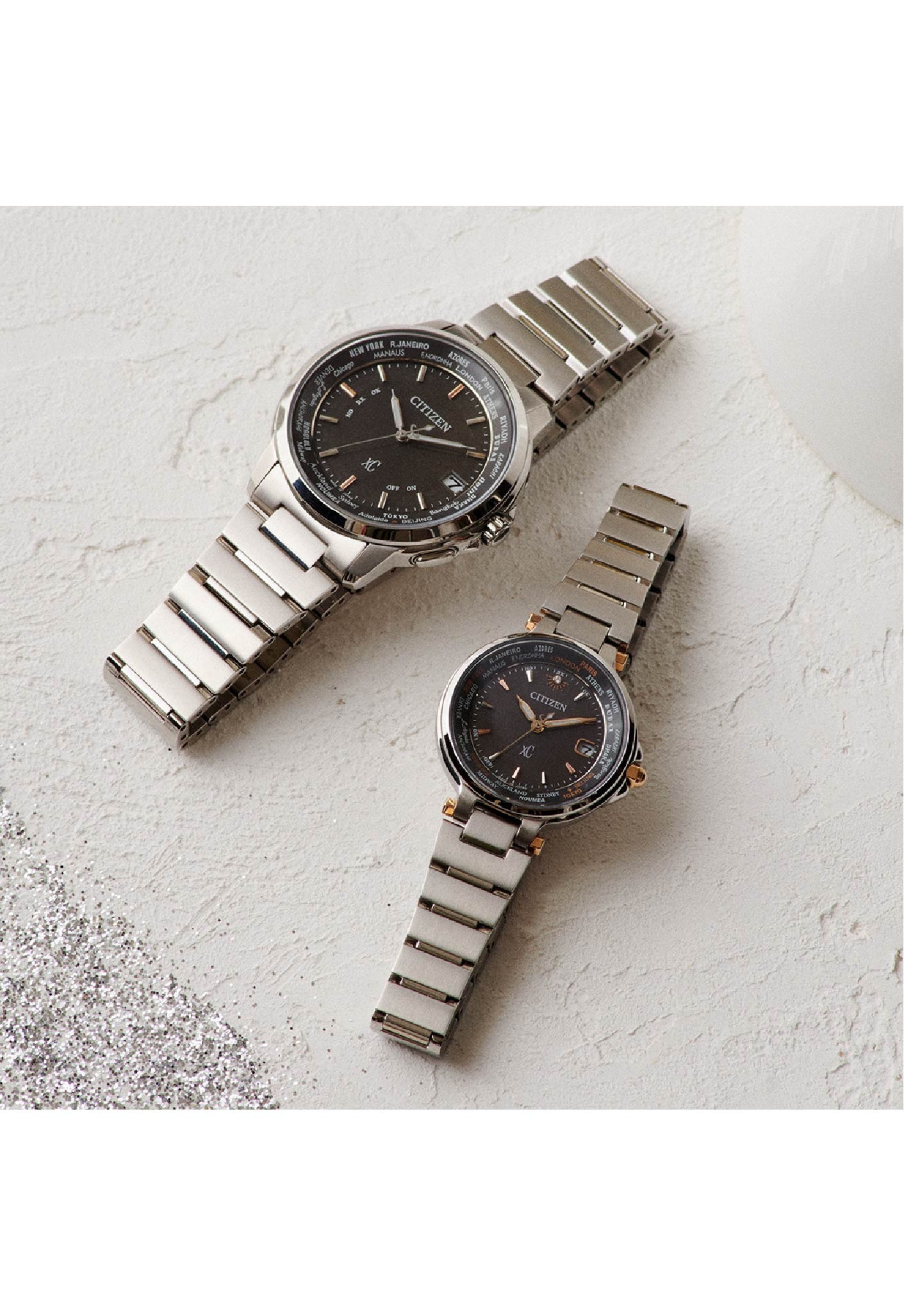 萬年鐘錶 - Citizen 星辰錶  XC   限量星空光動能電波錶 CB1020-62H 錶徑38MM