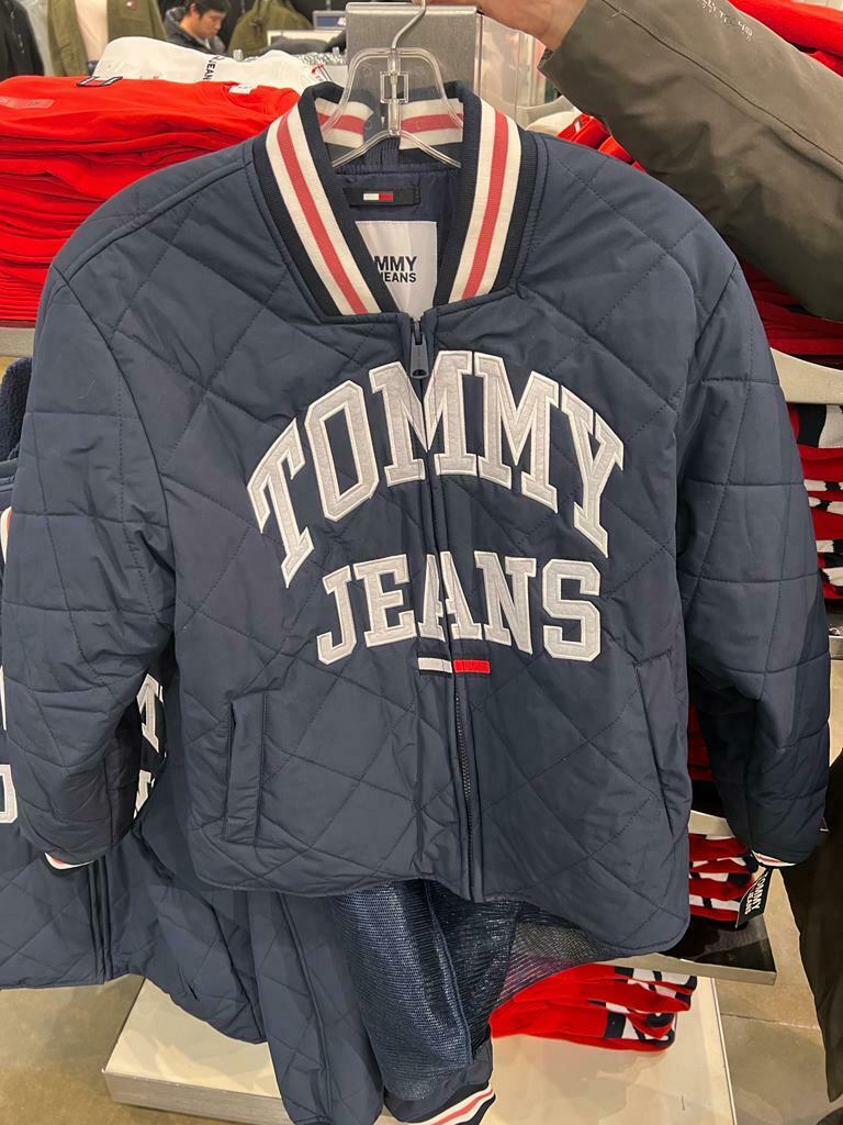 Tommy 女裝超型夾棉外套（藍,M)