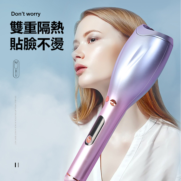 Japan AKI automatic big wave negative ion does not hurt hair LCD curling iron spiral shape lazy curler (A0054)