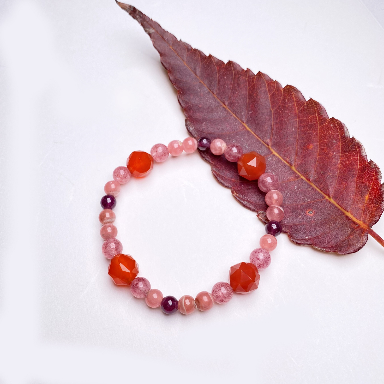 紅瑪瑙 健康運 水晶 手鍊 天然石 日本手作 2025新年 禮物
