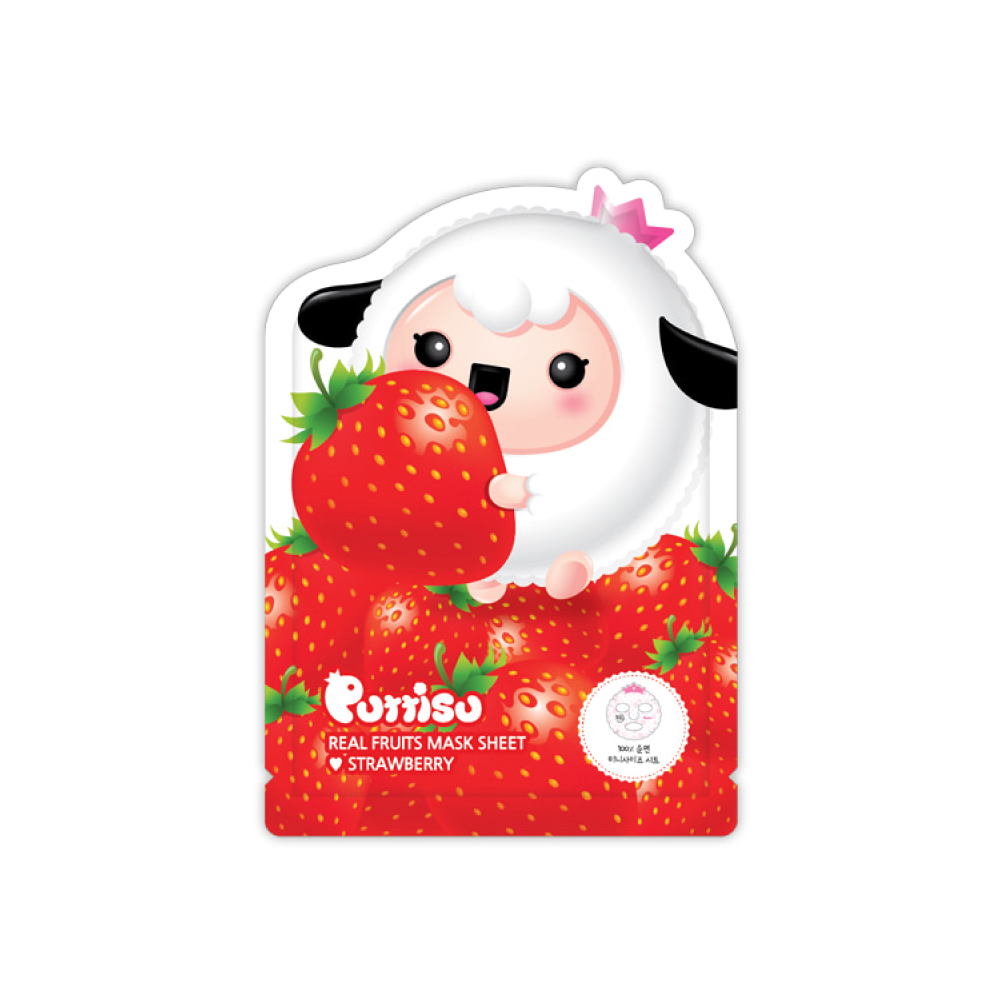 Puttisu 兒童專用水果天然面膜 ｜草莓萃取物｜18ml*5片裝