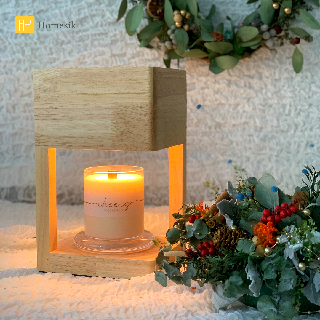 白橡木實木香氛融蠟燈