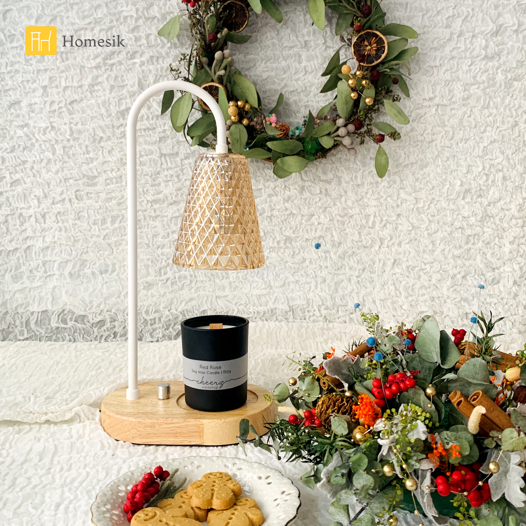 Wooden Scented Candle Warmer (Amber Diamond)