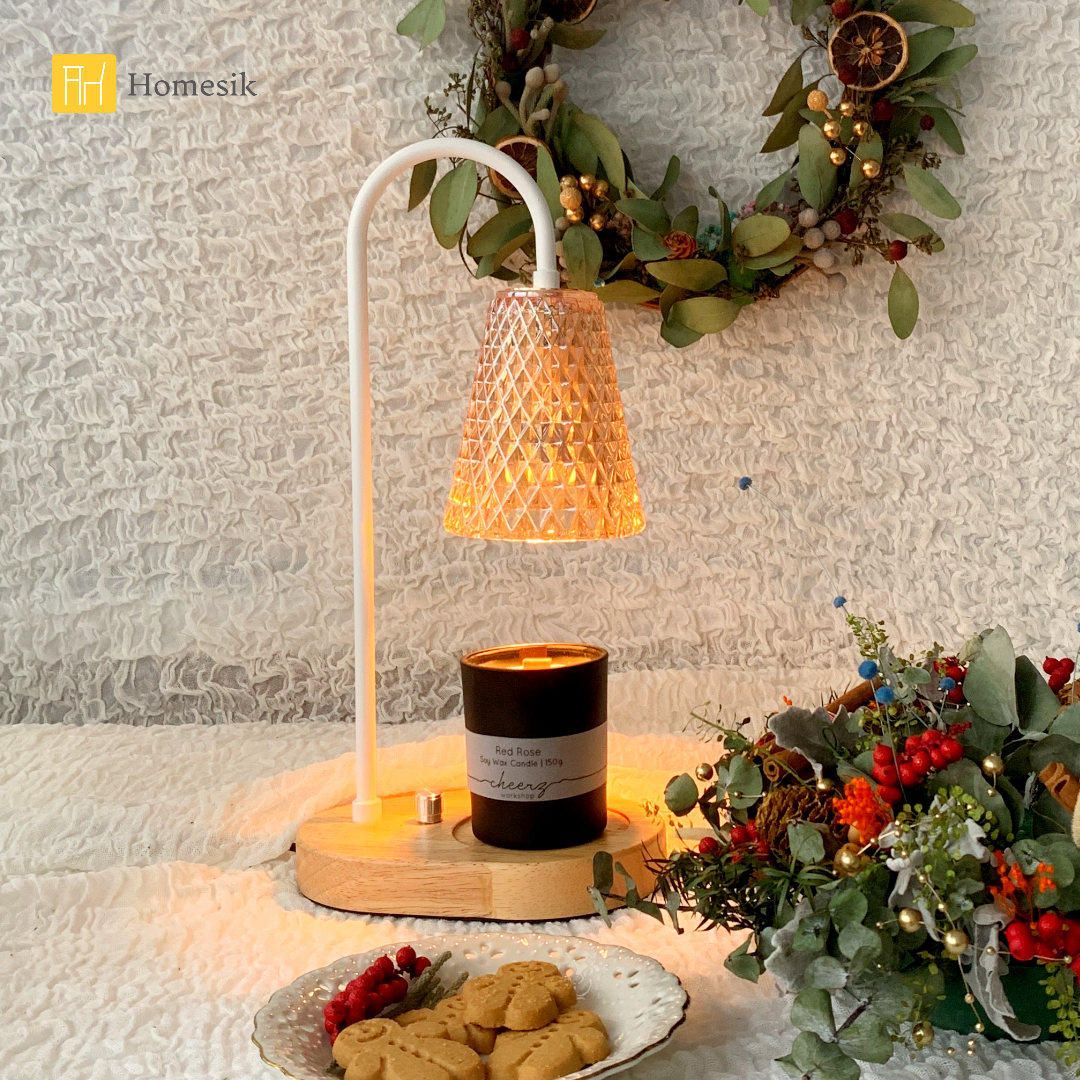 Wooden Scented Candle Warmer (Amber Diamond)