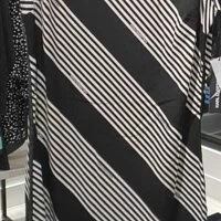 [S] KARL LAGERFELD STRIPE DRESS,BLACK/WHITE, LD2AO706-SFZ [FINAL SALE] (SKL387)