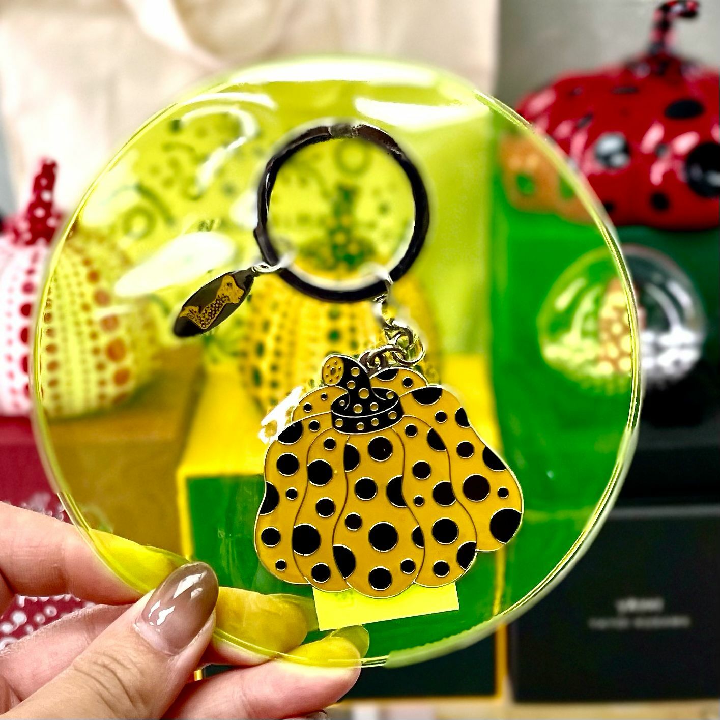 Yayoi Kusama Key Ring - Pumpkin - Yellow