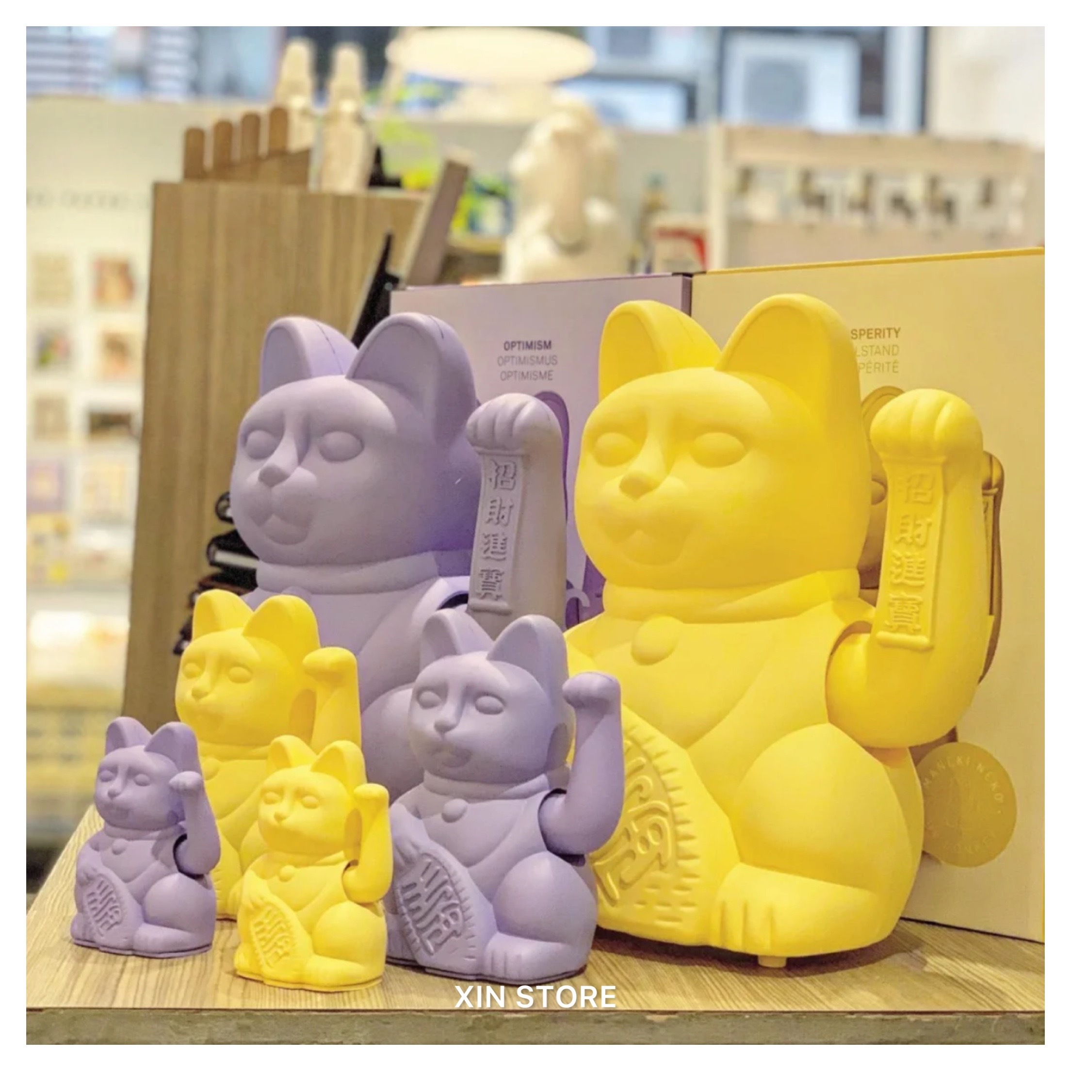 DONKEY Lucky Cats 幸運繽紛自動招手招財貓 巨大款 30cm 黑 白 黃 粉紫