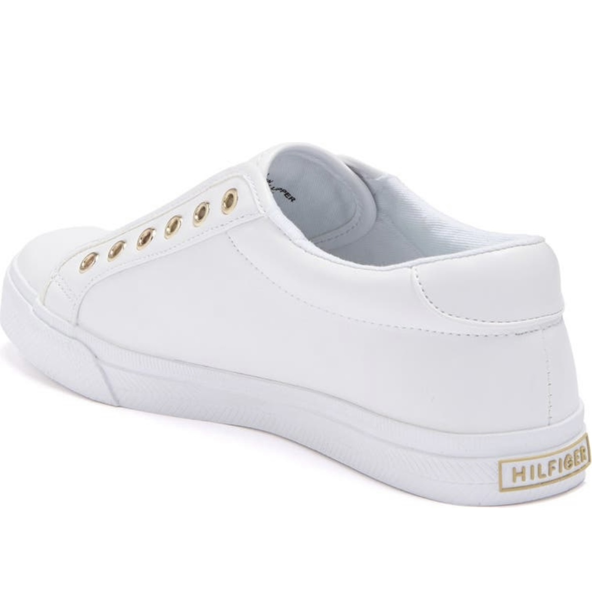 [特價] Tommy Hilfiger - 小白鞋👟無鞋帶款 金色款