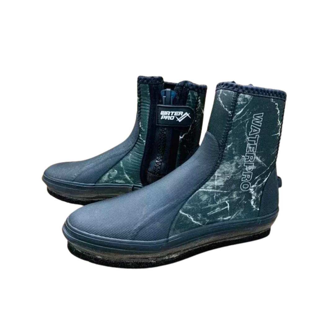 [斷貨] Water pro 3mm 大理石紋毛氈底 高筒套鞋