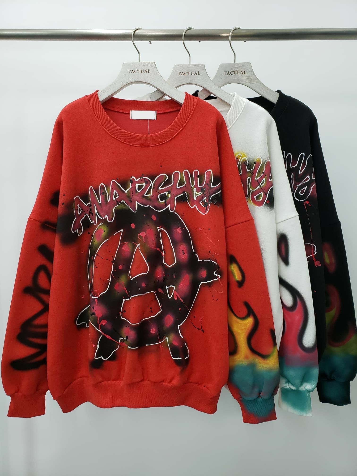 塗鴉圖案衛衣(薄抓毛底) T4322