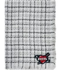 [S] KARL LAGERFELD PARIS WOMENS ESSENTIAL EVERYDAY SCARF,IVORY, L2WS5684-IVY (SKL393)
