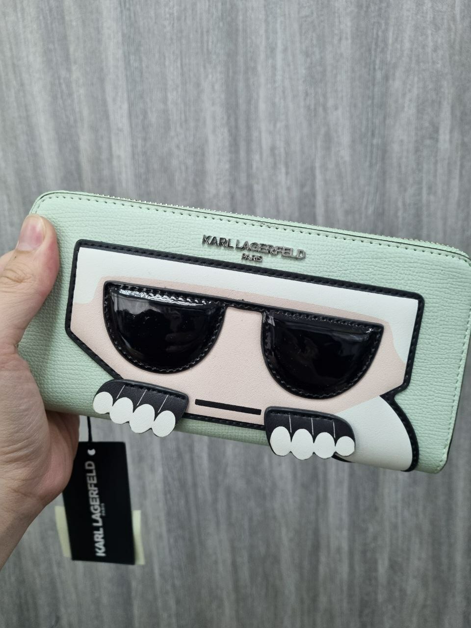 [S] KARL LAGERFELD LH9QU5AV MAYBELLE SLG WALLET,MINT, 190169099707 (SKL394)