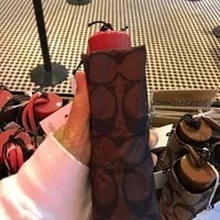 [S] COACH UV PROTECTION MINI UMBRELLA IN SIGNATURE,IM/BROWN WATERMELON, 195031671067 (SCO157)
