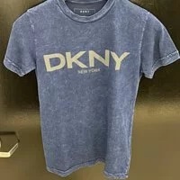 [S] DKNY MINERAL WASH TEE,DENIM, M3910038-DEN (SD293)