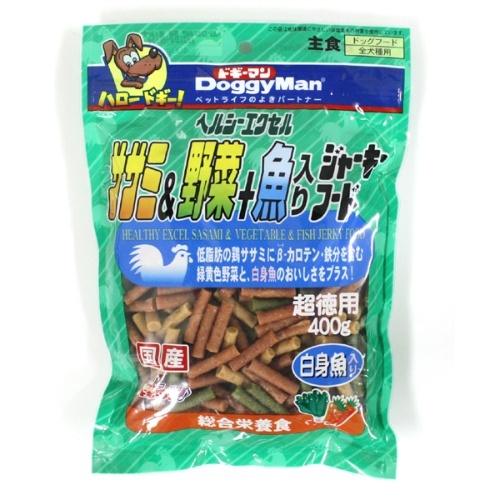 [$125/2包]Doggy Man野菜白身魚雞條400g