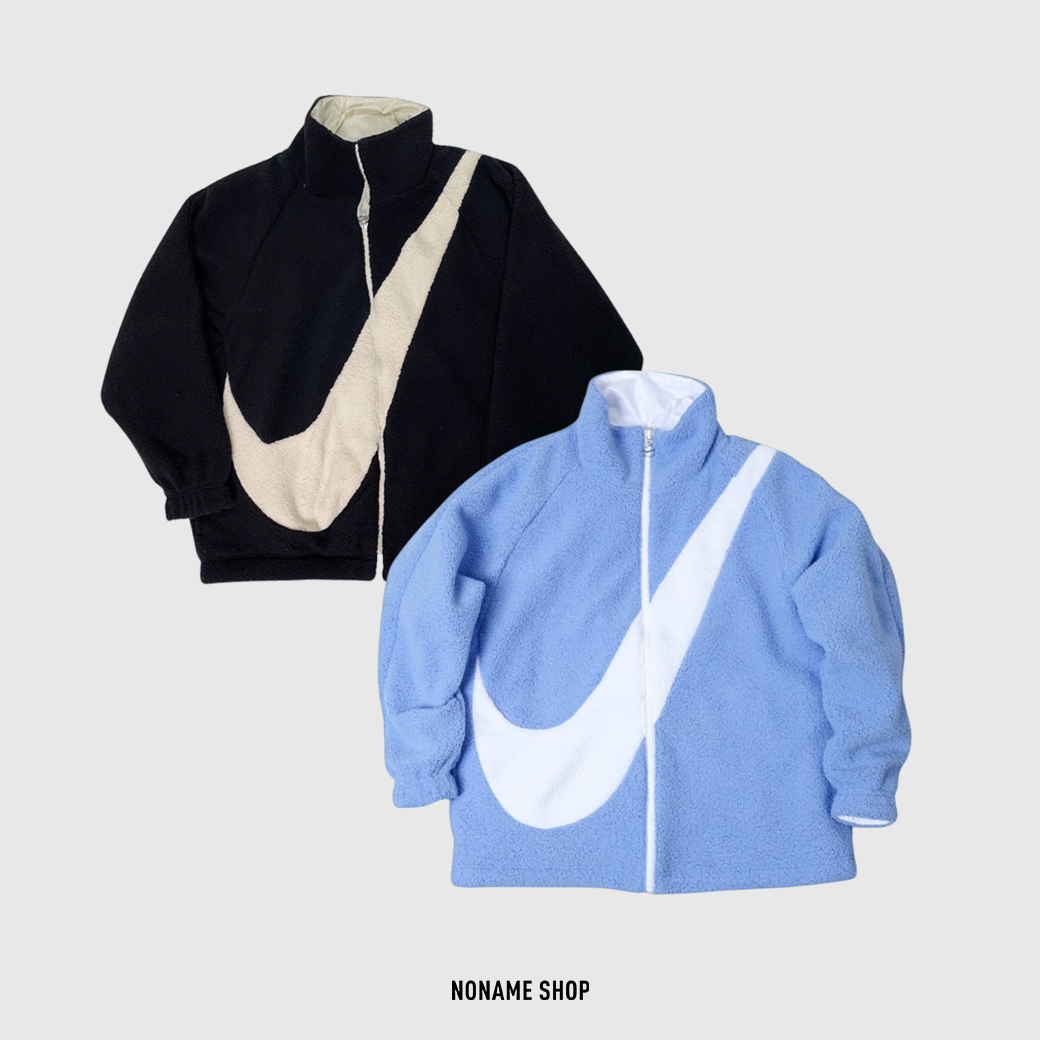 NIKE Swoosh 大勾 立領 雙面 羊羔毛 風衣 外套 大勾外套 兩色 (女款)