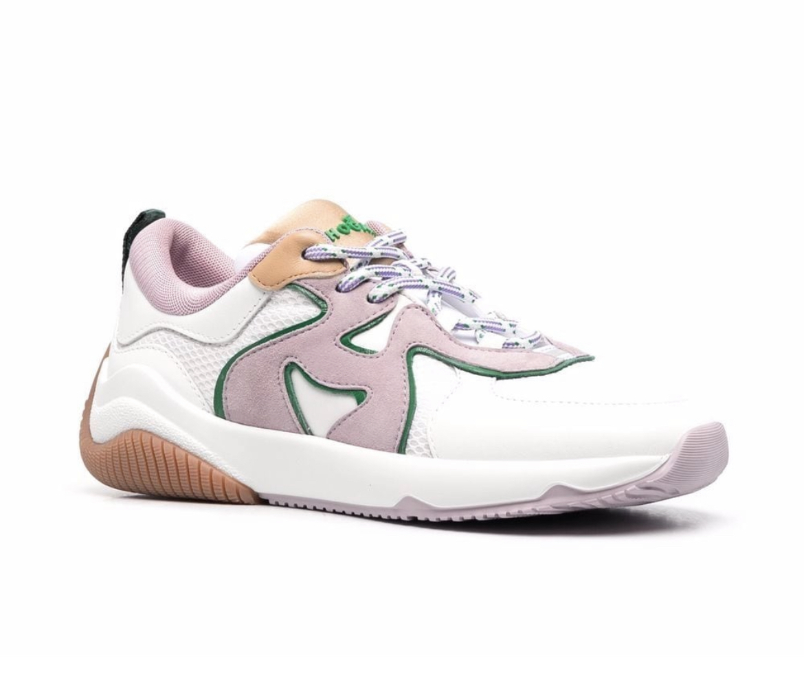 Hogan color block lace up trainers