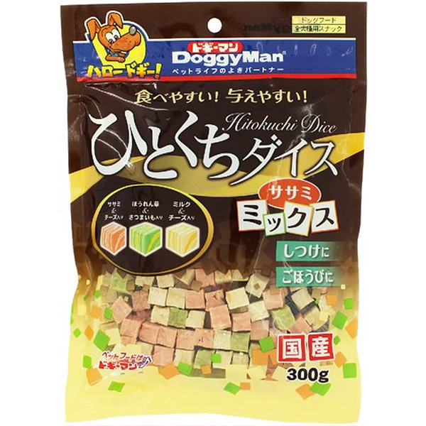 [$140/4包]Doggy Man 什菜芝士雞肉小方塊 300g