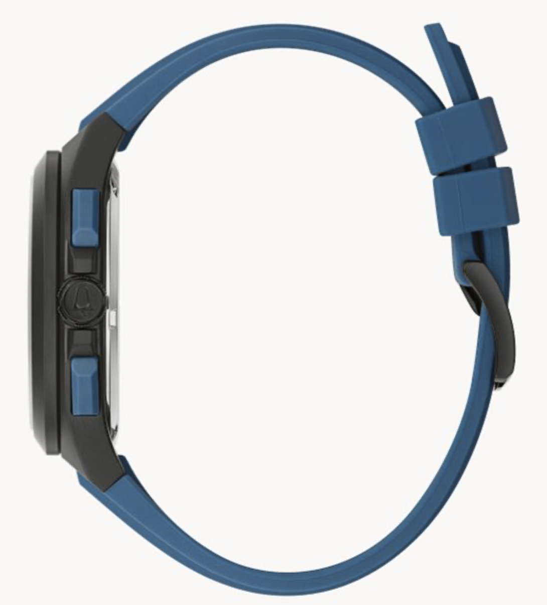 萬年鐘錶 - BULOVA 寶路華  啞光藍運動休閒三眼計時男錶  98B380  錶徑 46MM