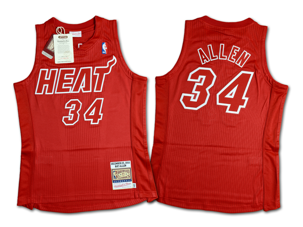 Mitchell & Ness 邁阿密熱火隊 Ray Allen 2012 聖誕節 復刻 球員版球衣