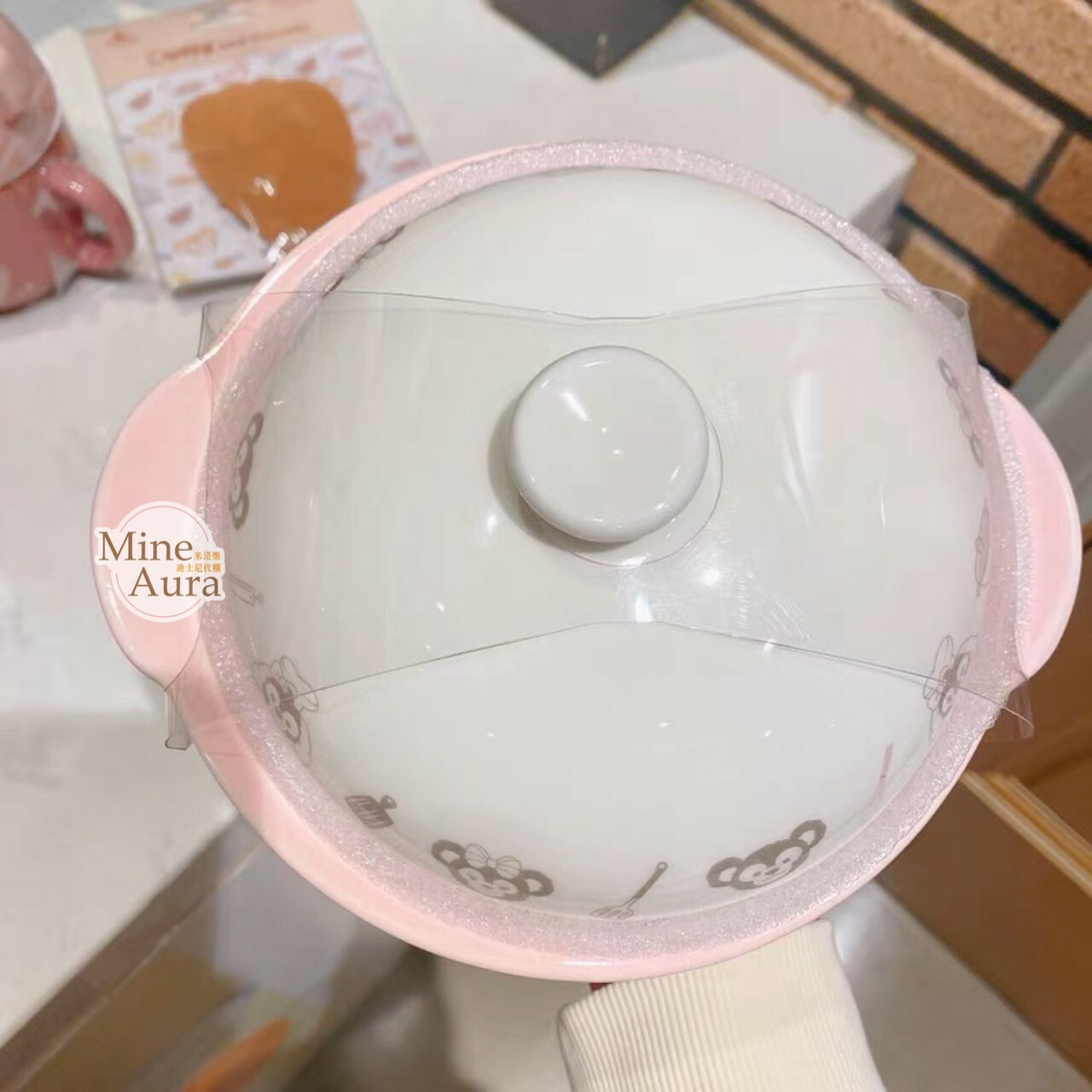 廚房系列 達菲 Duffy 陶瓷 附蓋 小碗 泡麵碗 D&F達菲系列 -上海迪士尼樂園