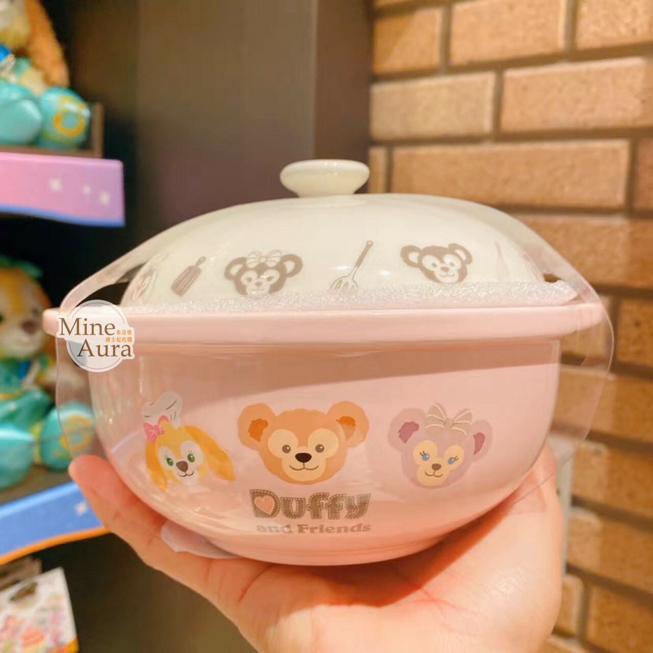 廚房系列 達菲 Duffy 陶瓷 附蓋 小碗 泡麵碗 D&F達菲系列 -上海迪士尼樂園
