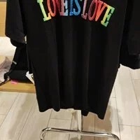 [S] MOSCHINO BIG LETTERING PRINT LOVE IS LOVE SHORT SLEEVE T-SHIRT,BLACK, MT0705-0172-0555, FINAL SALE (SM319)