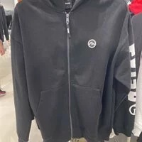 [S] EVISU COMMON WAFAN DECORATION BIG HILLS LOOSE FIT HOOD ZIP UP,BLACK, EU3UZT901-BLACK (SEV158)