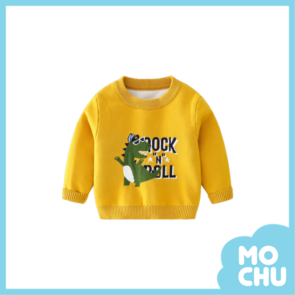 閃亮亮恐龍圓領毛衣(三色)