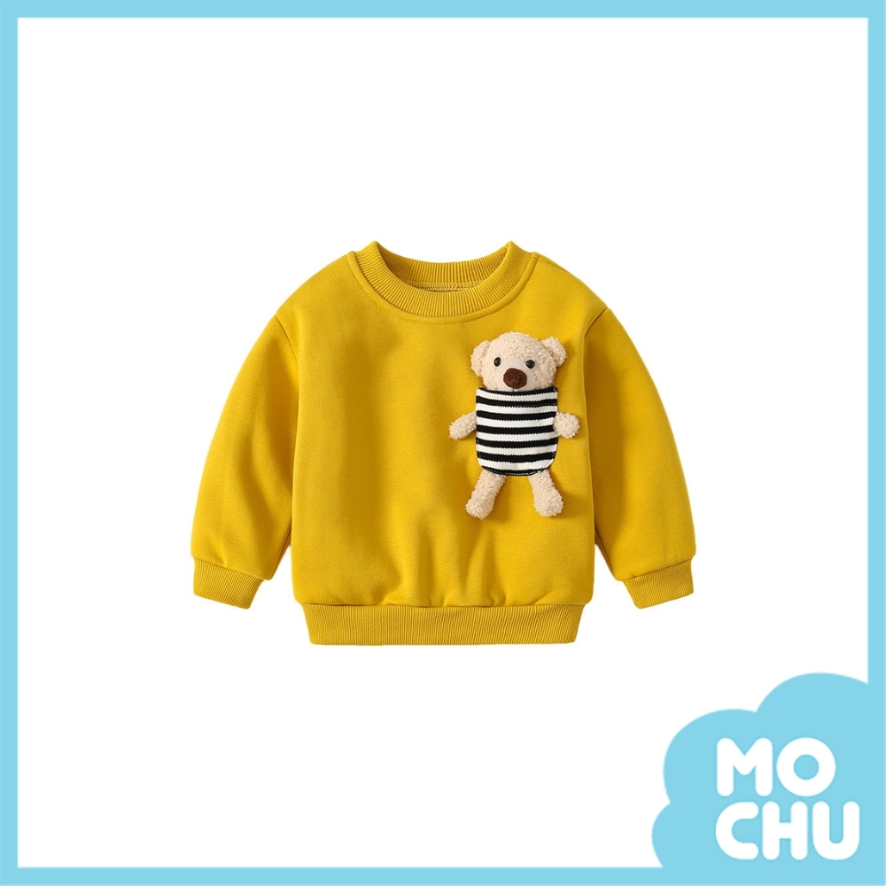 立體熊熊圓領加絨衛衣(兩色)