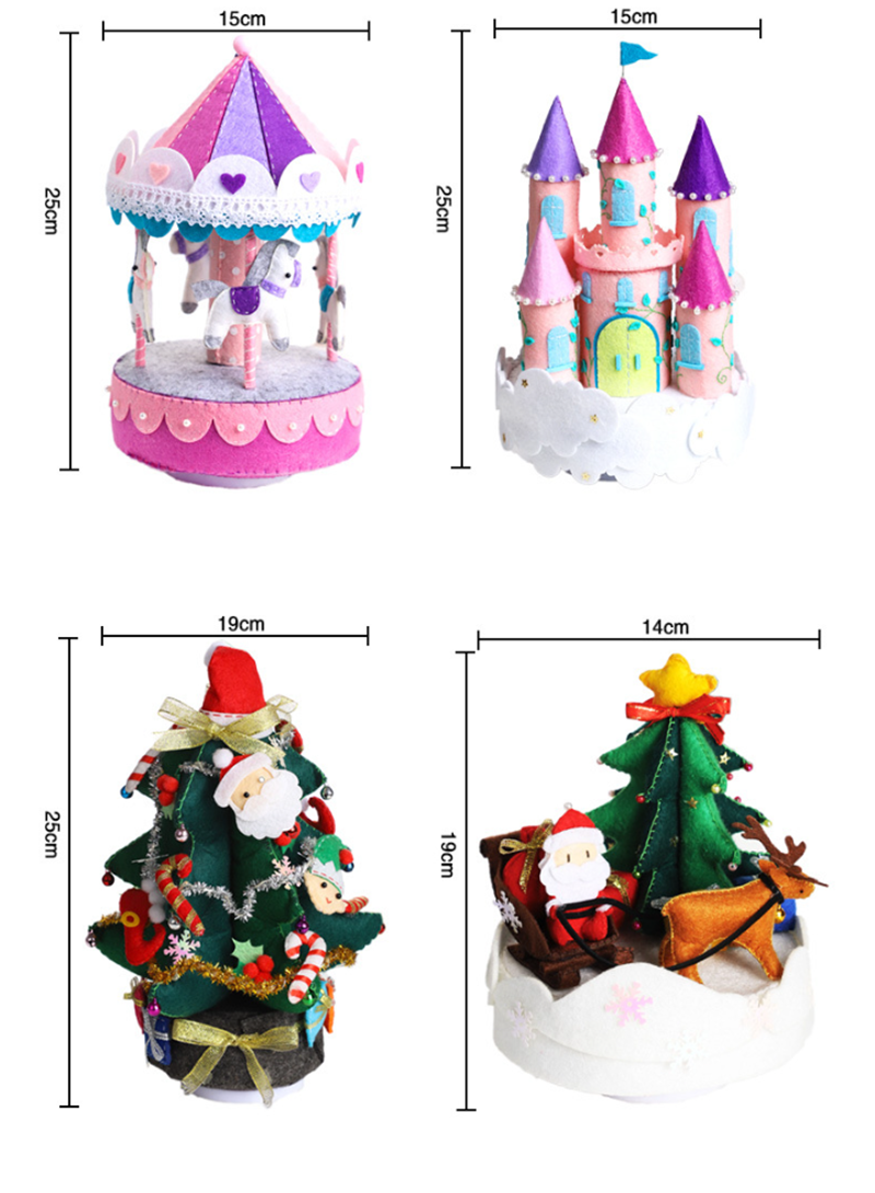 DIY不織布禮物音樂盒材料包  F18