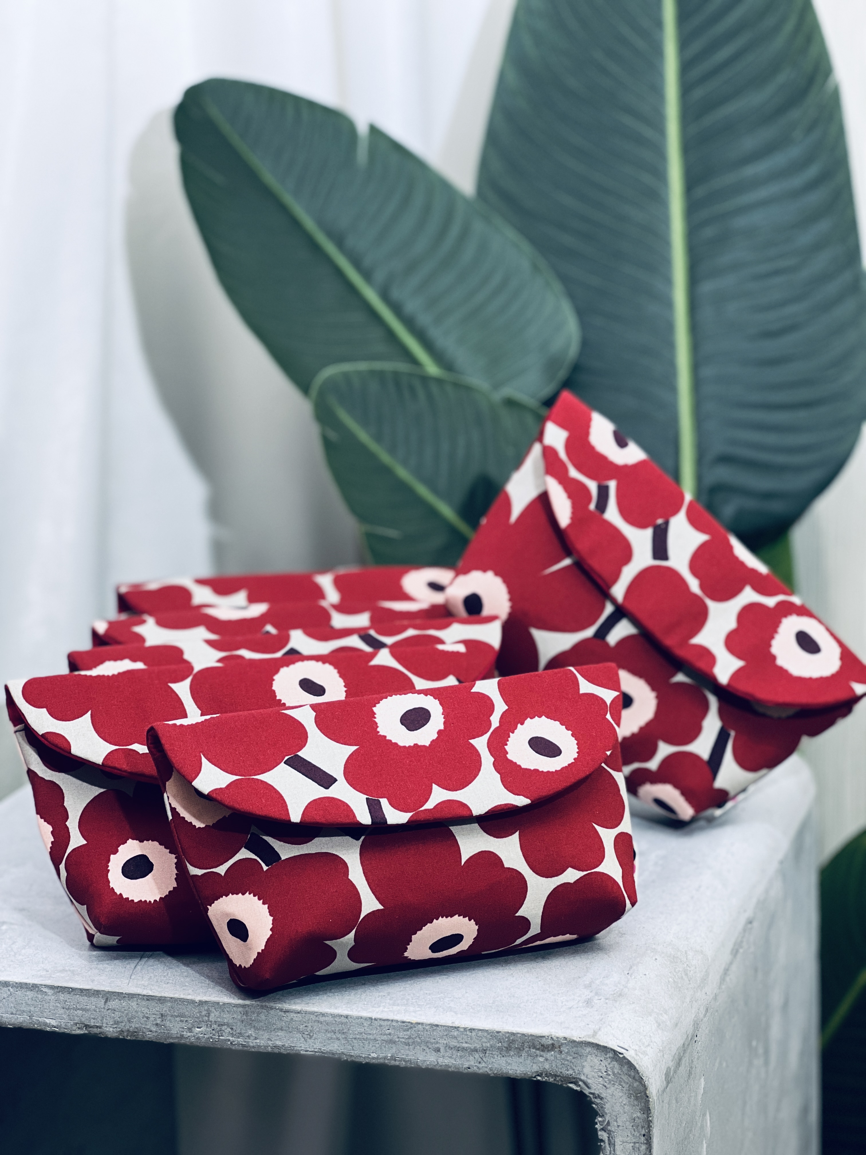 利是Pouch | Japan Limited burgundy beige 細花