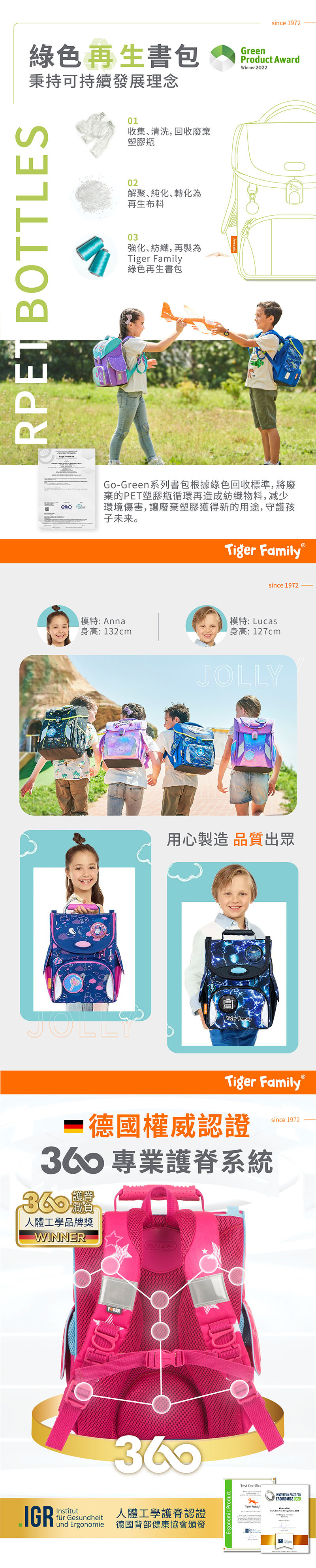 Tiger Family - 小貴族超輕量護脊書包-飛天馬(安全燈)-(贈品：聯名款文具2件(鉛筆盒+便當袋)-水晶慶典+註冊送課程券)-花色送完以其他樣式替代 不另行通知