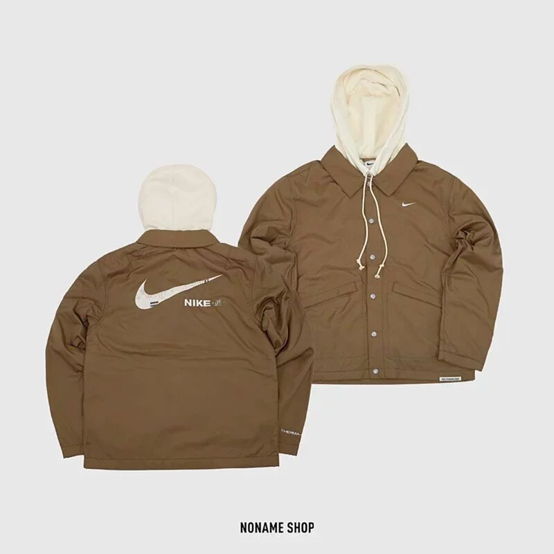 NIKE STANDARD ISSUE JACKET 撞色 連帽 排釦 假兩件 外套 (男款)