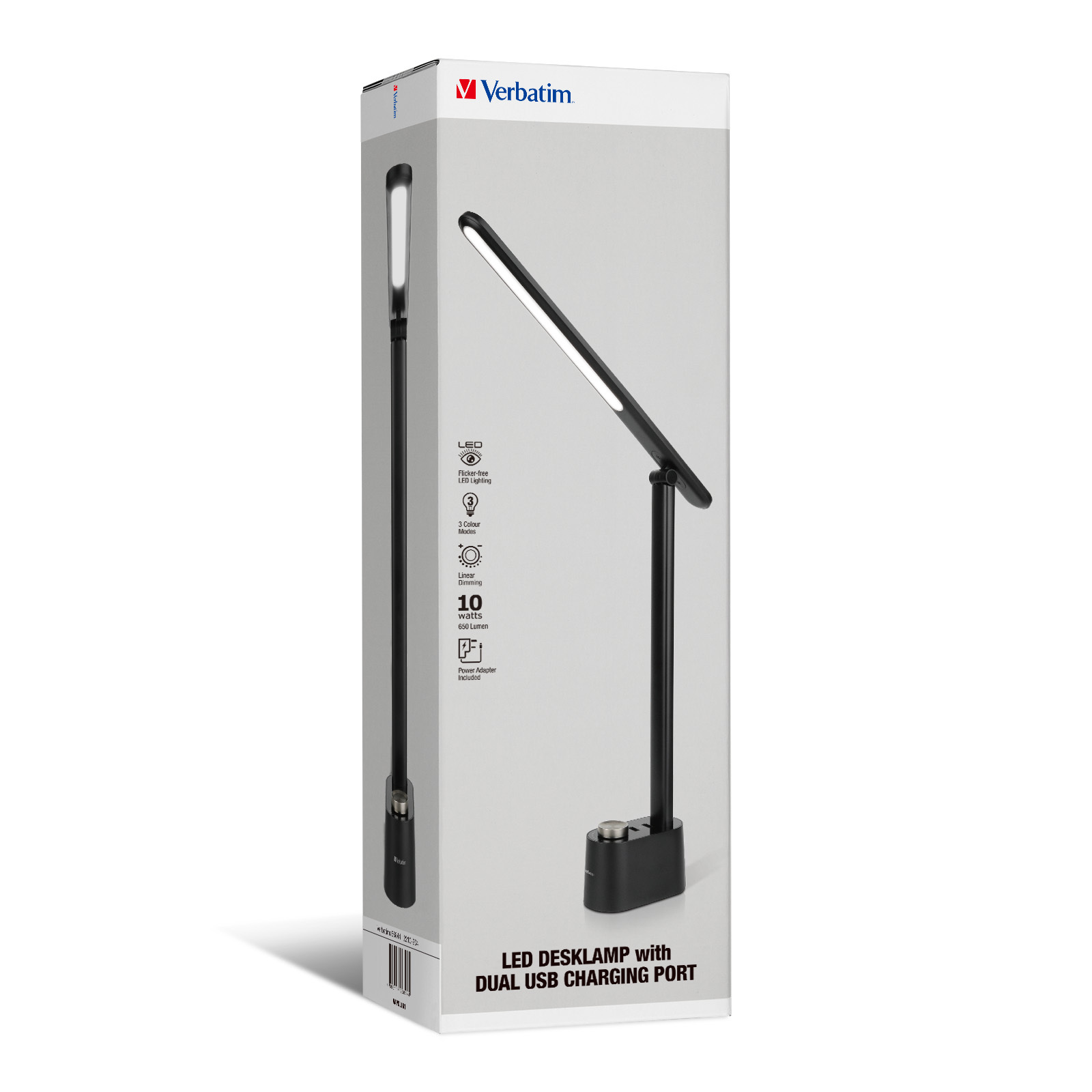 Led desk lamp with store usb charging port