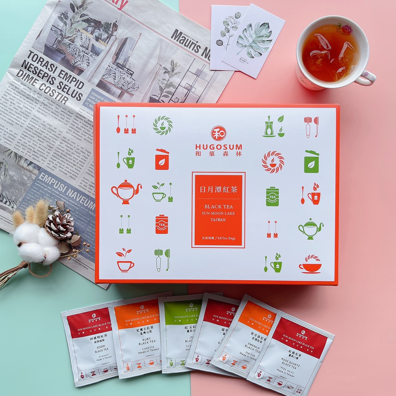 Hugosum和菓森林-品茶職人48入茶包禮盒