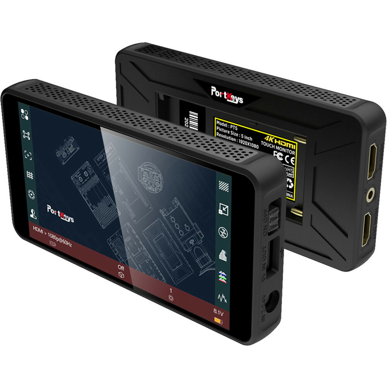 Portkeys PT5 II 4K HDMI Touch Monitor 5吋高清觸控監視器