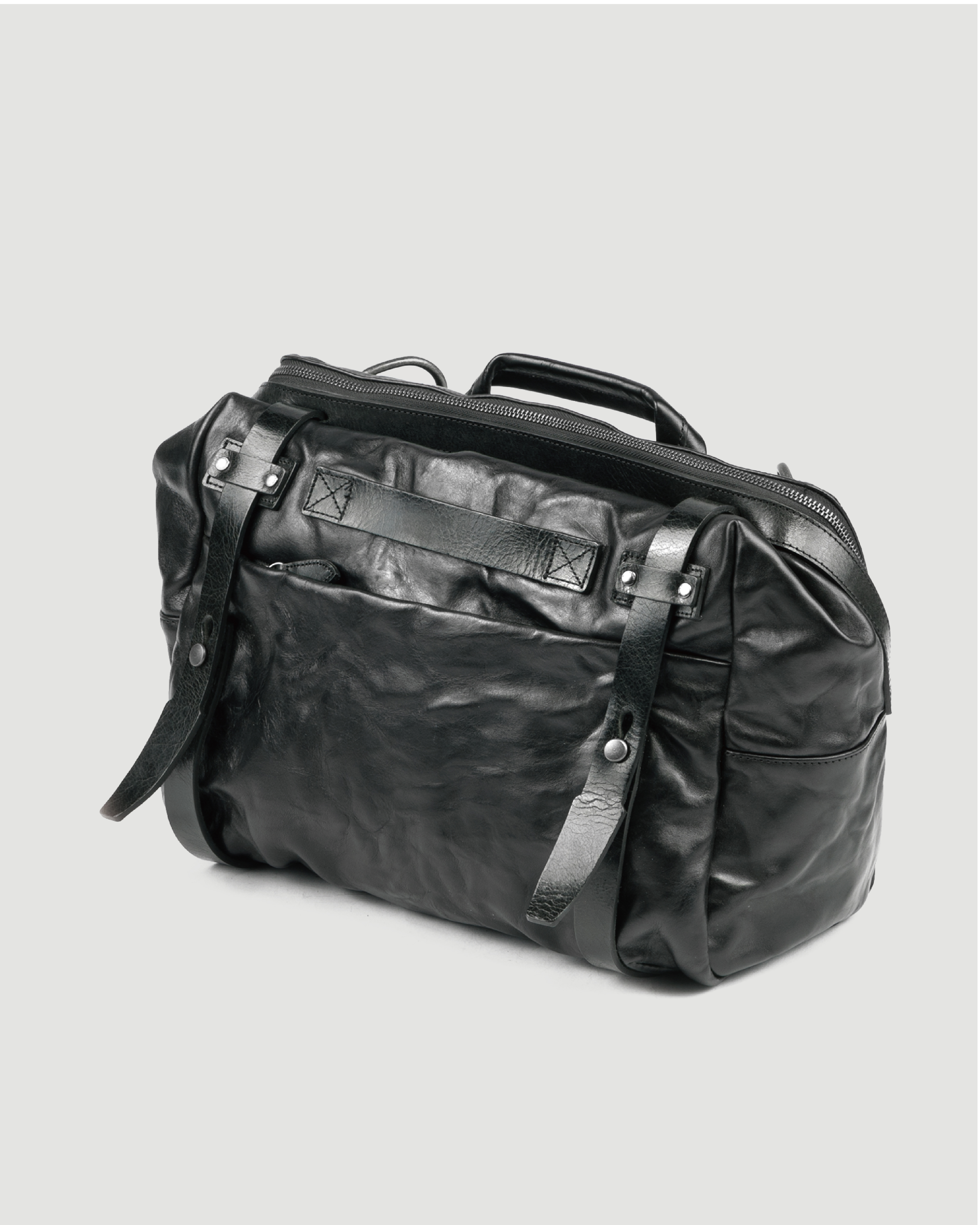 【沃坦】LIGHTNING RIDER 閃電騎士植鞣皮革單肩包 12L 黑色