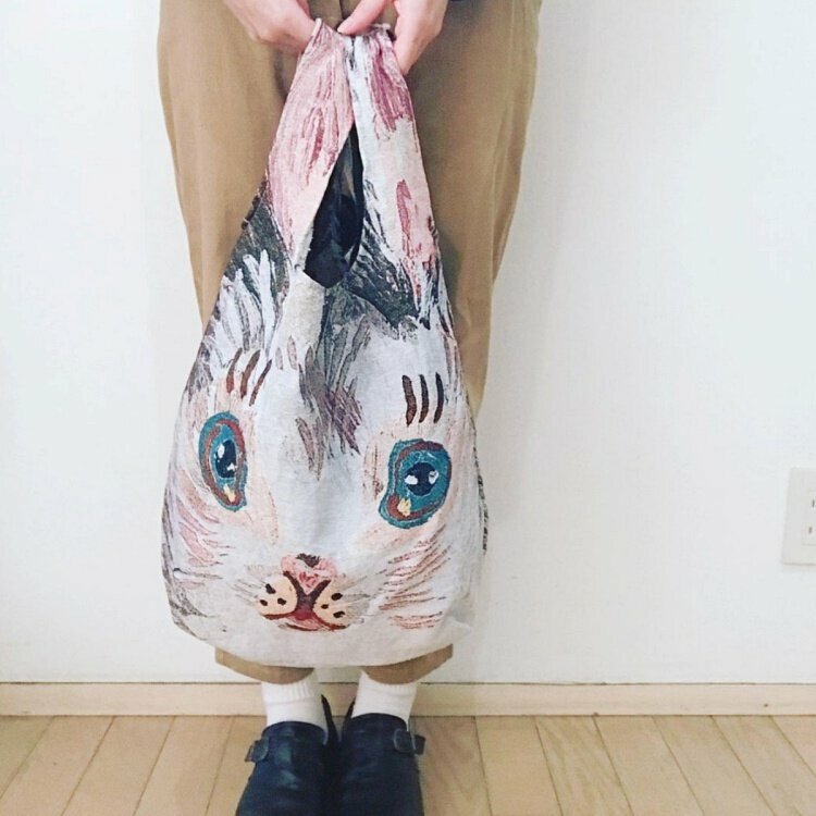 日本 Nathalie Lete 大臉兔兔購物袋 BLANCHE