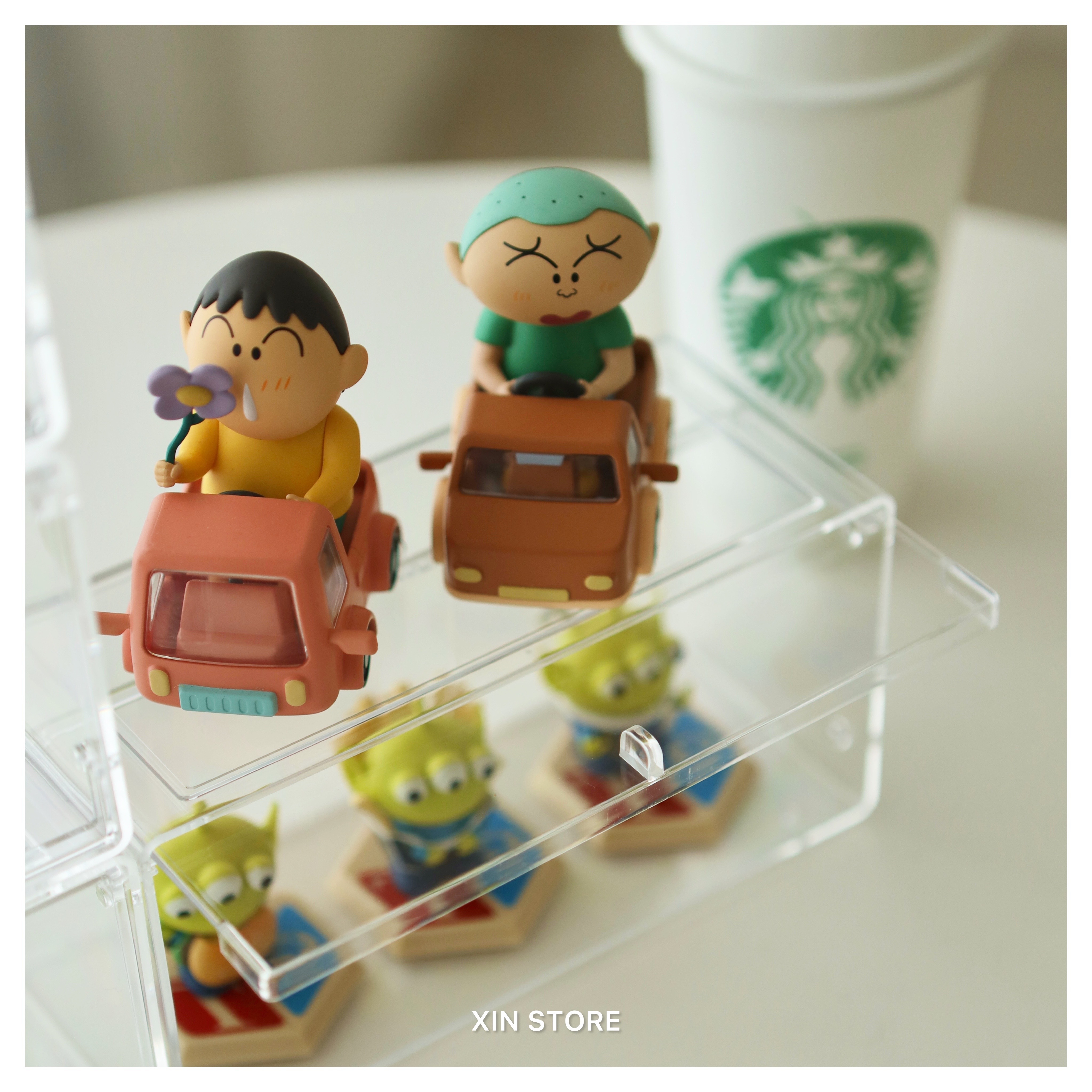 T-FENCE Revocase 迷你 收藏 防御工事 扭蛋 公仔 收納 展示盒 透明 一組三入