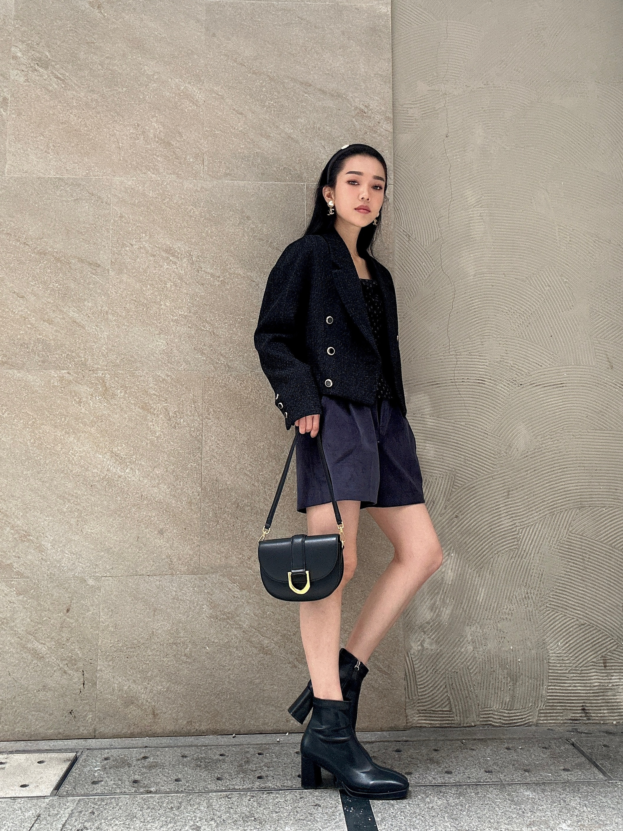 側扣登芯絨短褲（現貨款式）