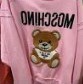 [S] MOSCHINO TEDDY BEAR EMBROIDERED SWEATSHIRT,PINK, DT1703-0427-1222 (SM337)