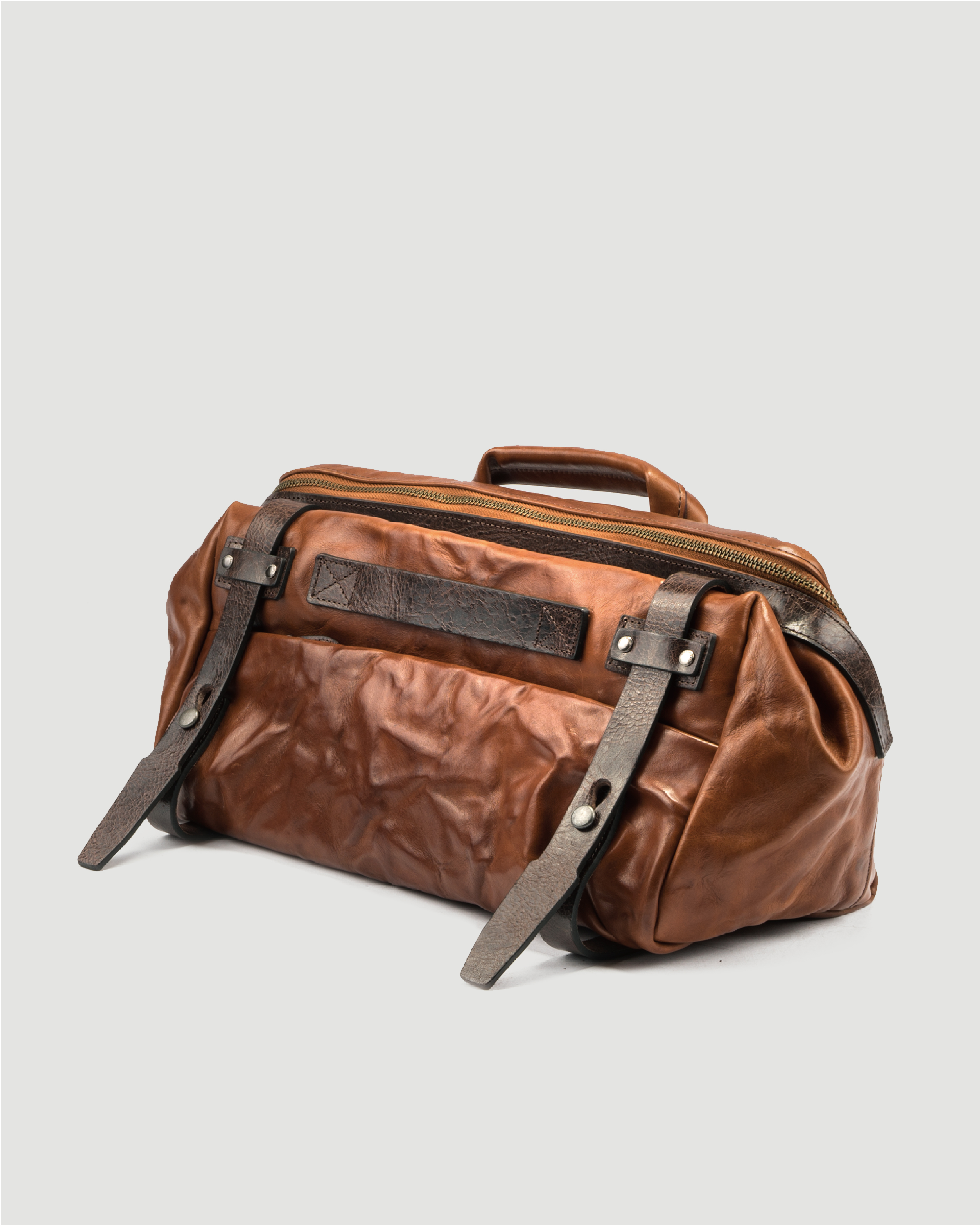 【沃坦】NIGHT RIDER 暗夜騎士植鞣皮革單肩包 9.5L 褐色