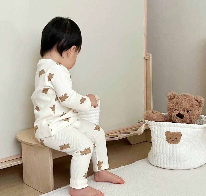 《1464》韓國小熊收納籃