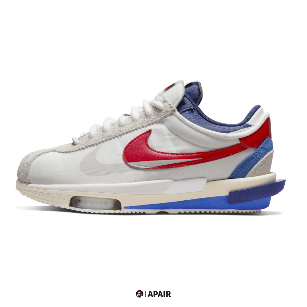 【APAIR】部分現貨 Sacai x Nike Cortez 4.0 阿甘鞋 白紅藍 DQ0581-100
