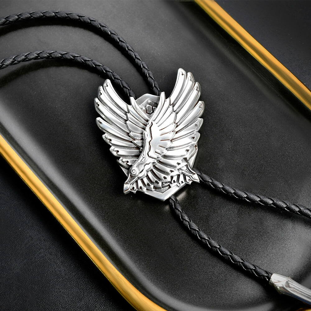 自由之翼 真皮皮繩 保羅領帶/BoloTie/美式領帶－快速出貨